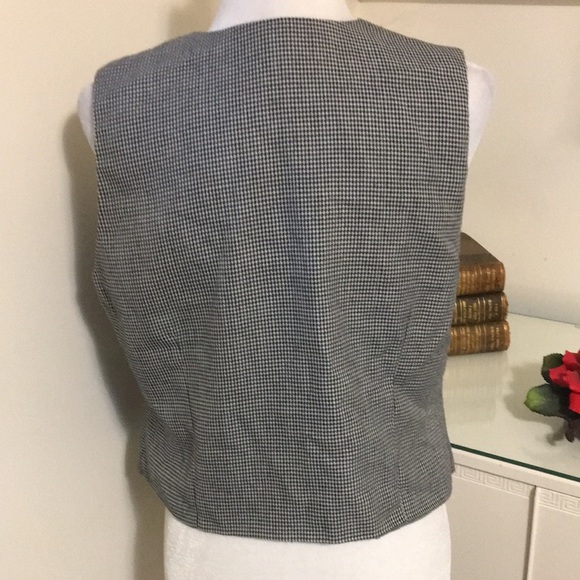 Vintage Houndstooth Vest Waistcoat Size 12 - Picture 4 of 10